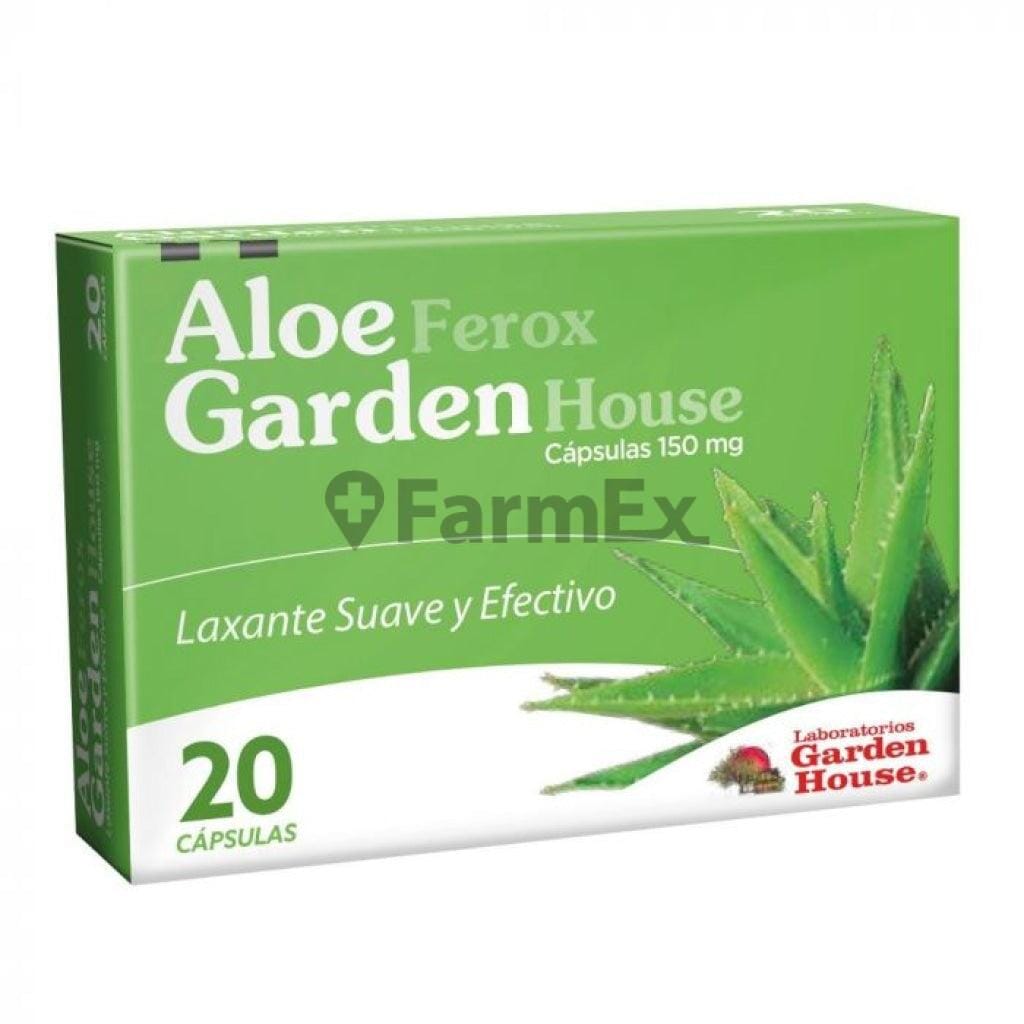 Aloe Ferox 150 mg x 20 cápsulas Farmex-Fonasa-Persistente